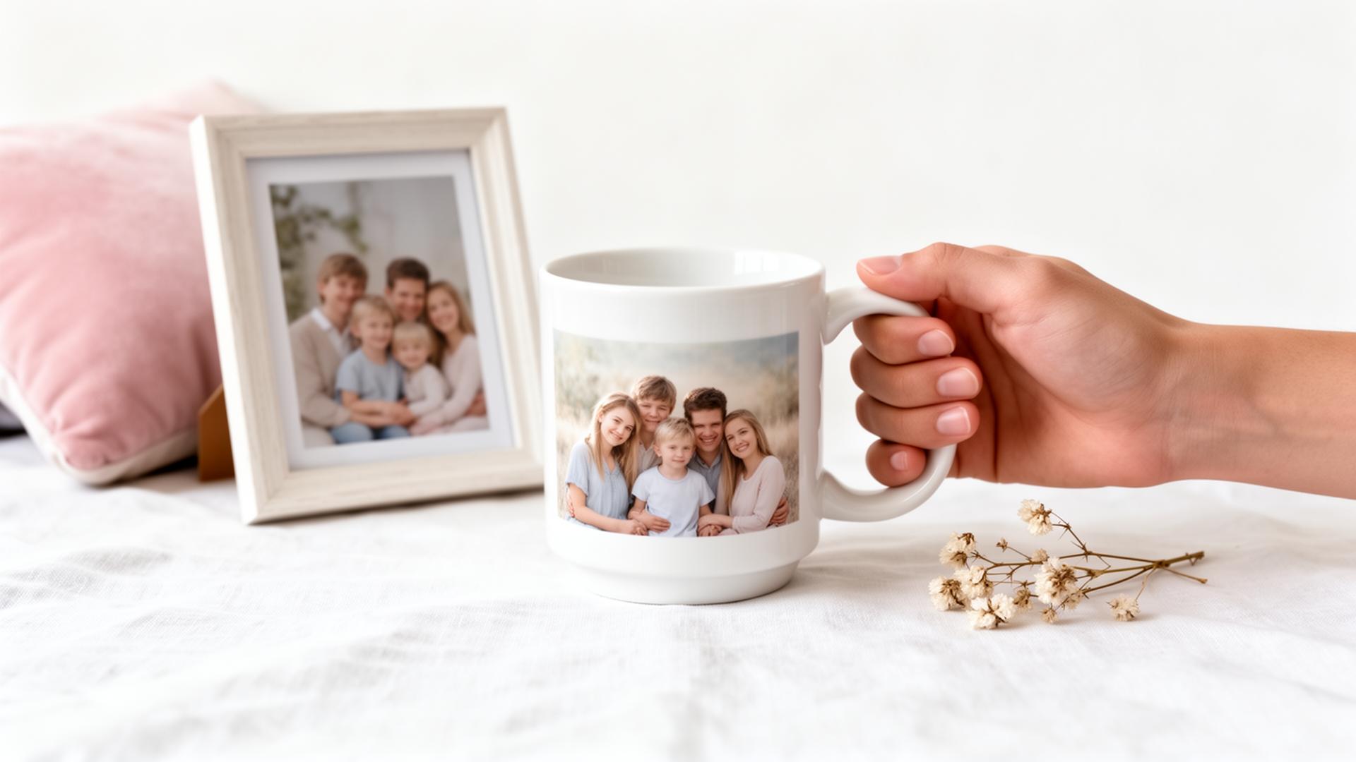 Caneca personalizada com foto de família